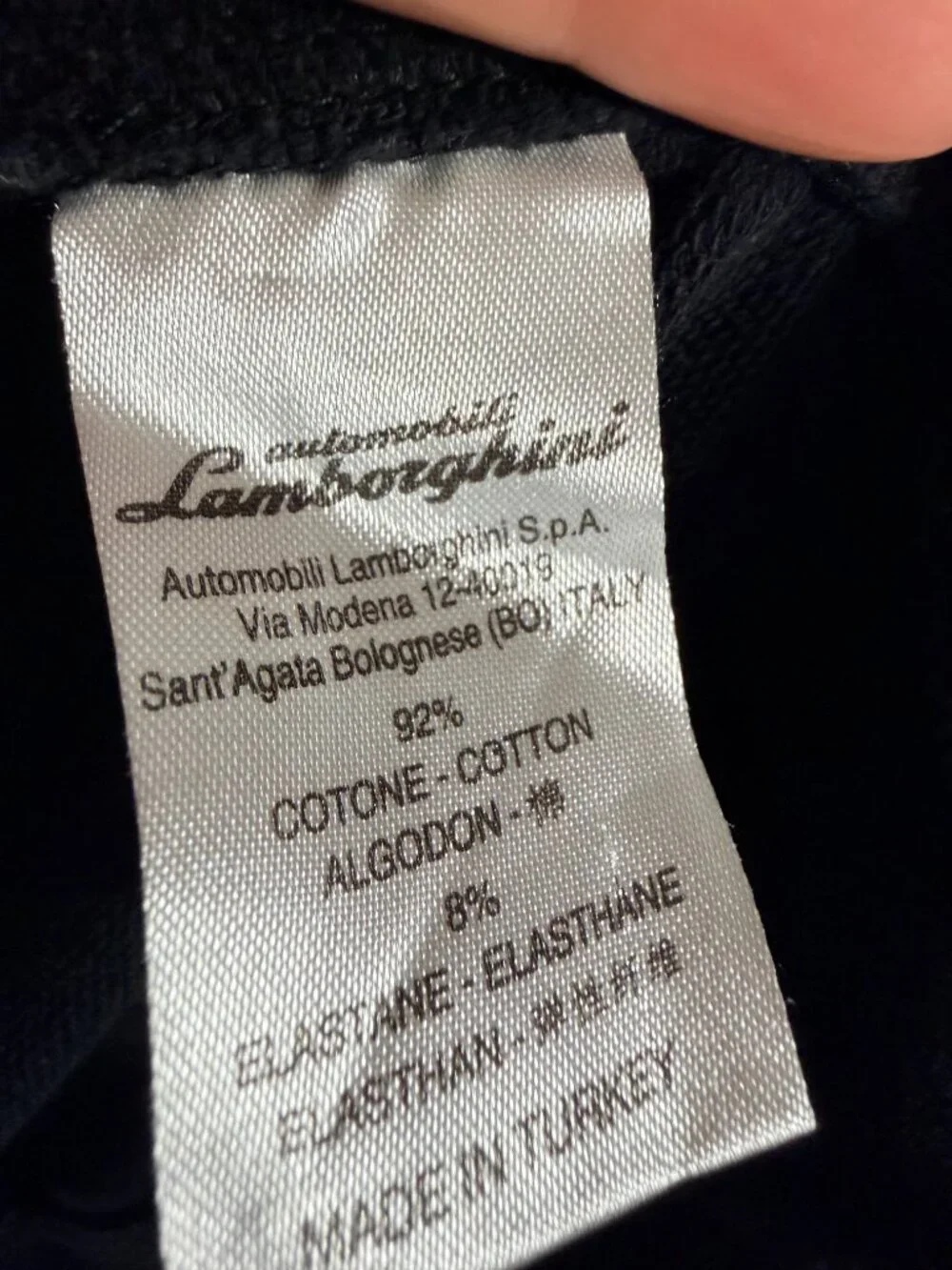 Lamborghini Women’s Track Jacket Black Full Zip Y2K Motorsport Luxury Athleisure